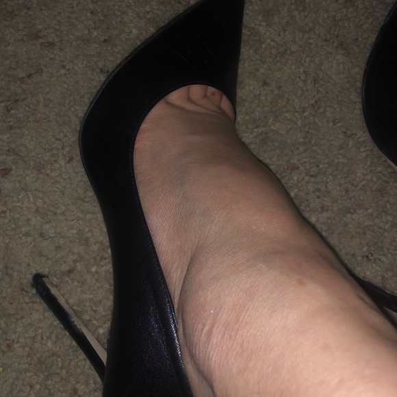Jimmy Choo heels, black leather size 37 - Picture 1 of 5